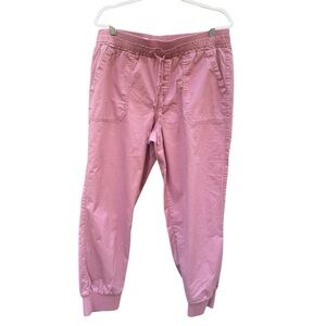 Vanilla Star XL dusty rose cotton/spandex pull on ribbed waist pocketed joggers